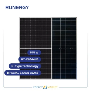 Panneau Solaire Runergy 575W Bifacial & Dual Glass N-Type
